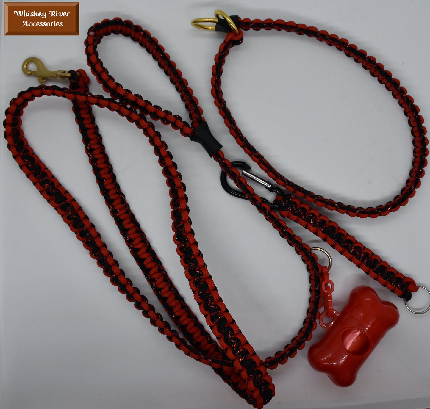 Dog set - Lead, collar, bag dispenser & keychain