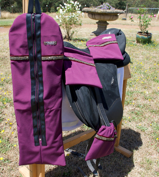 Matching set - Bridle Bag, Stirrup Covers & Spur bag