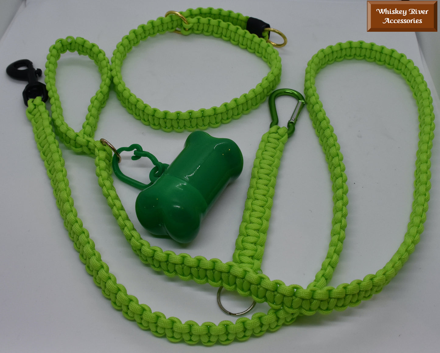 Dog set - Lead, collar, bag dispenser & keychain
