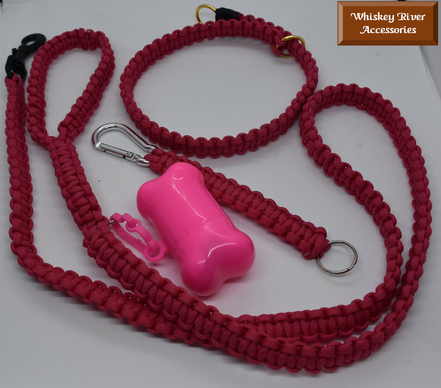 Dog set - Lead, collar, bag dispenser & keychain